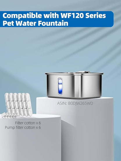Dog Water Fountain for Large Dogs, 9L/2.4Gal Stainless Steel Dog Fountain with Visible Window & Filtration, Automatic Pet Water Bowl Dispenser Indoor, for All Dogs and Multi-Pet (Filters)