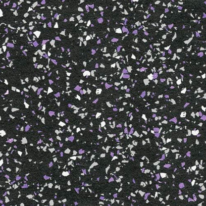 American Floor Mats - Extreme Rubber Gym Tiles - 1 Inch Thick Colorful - Superior Shock and Sound Absorbing - 35% Purple/Grey/White 4 Pack (Covers 16 Sq Ft)