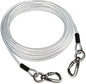 Dog tie Out Cable, 10/20/25/30/50/70/100 feet, Suitable for Dogs up to 350 pounds, Dog Cable with Swivel Buckle, Lightweight, Non-Winding, for Outdoor Camping, Yard Dog Cable (White, 70FT)
