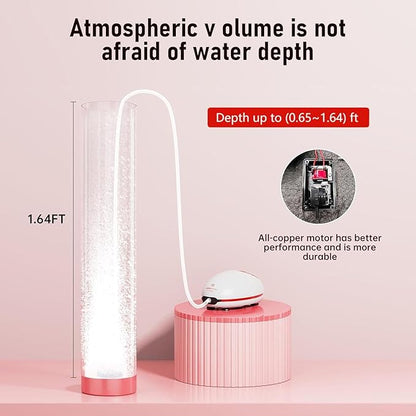 1w Ultra Quiet Aquarium Air Pump, Aquarium Aerator Adjustable Airflow, Single Hole Suitable for 20 to 40 GPH Fish Tank