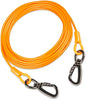 Dog tie Out Cable, 10/20/25/30/50/70/100 feet, Suitable for Dogs up to 350 pounds, Dog Cable with Swivel Buckle, Lightweight, Non-Winding, for Outdoor Camping, Yard Dog Cable (Orange, 50FT)