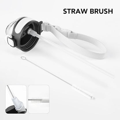 Enerbone 32 oz Insulated Water Bottle, Stainless Steel Bottle with Carrying Strap, Double-Wall Vacuum Insulation Design, Leakproof Sports Bottle with Straw, Keep Drinks Cold or Hot for Hours