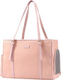 Fashion Dog Purse Pet Carrier Leather Bag for Small Dogs Cats Puppy, Portable Tote Bag Airline Approved Soft-Sided Carriers (Pink)