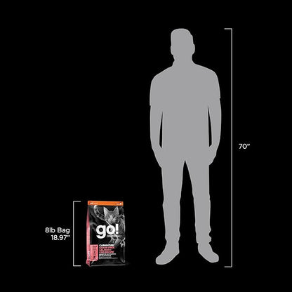 Go! Solutions Carnivore, Grain-Free, Protein Rich Dry Cat Food, Salmon and Cod Recipe, 8 lb Bag