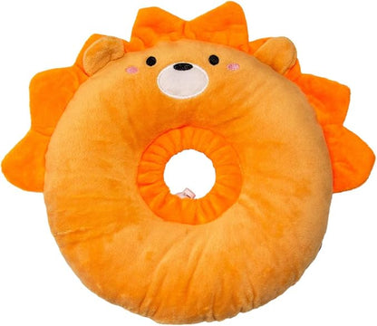 Adjustable Cat Recovery Collar Soft,Cute Pet E-Collar Neck Cone After Surgery Wound Healing Protective Cone Fit for Kitties, Small Dogs(ELC05-lion-s)