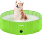 Furrybaby Dog Pool, Foldable Dog Pools for Large Dogs Portable Kiddie Pool Pet Doggie Wading Swimming PoolGreen 39''Indoor and Outdoor