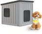 DRATO Dog House Indoor and Outdoor with Weatherproof Roof Removable Floors for Small to Middle Sized Dogs Easy to Assemble (Gray, 24.65 * 21.5 * 22.21)