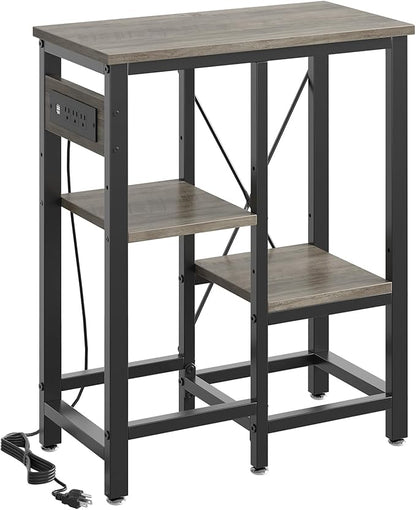 10 Gallon Fish Tank Stand with Power Outlets, 20 x10 Metal Aquarium Stand with 3-Tiers Adjustable Storage Shelves, 6-Legs Reptile Terrarium Stand, 264 LBs