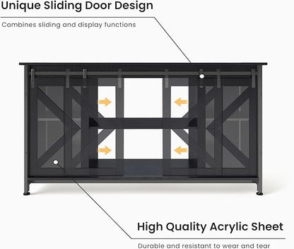 55-75 Gallon Aquarium Stand Heavy Duty Steel Frame, Fish Tank Cabinet with Accessories Storage for Reptile Terrarium & Turtle Tank - 1000lbs Capacity (Grey)