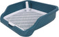 Fabater Dog Potty Toilet Training Tray, Portable Multifunctional Mesh Puppy Training Toilet Pad Holder with Bafflel for Small Dogs Puppies (Peacock Blue)