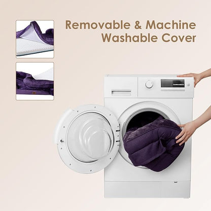 EHEYCIGA Orthopedic Dog Beds for Extra Large Dogs, Waterproof Memory Foam XL Pet Bed with Sides, Non-Slip Bottom and Egg-Crate Foam Big Dog Couch Bed with Washable Removable Cover, Purple