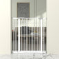 41" Extra Tall Baby Gate for Doorway, 32.6-40.5'' Metal Pet Baby Safe Gate, Extra Wide Pressure Mounted Child Door with Expansion Kit, No Drilling Cat Fence Indoor, No Climb Cat Proof Gate, White