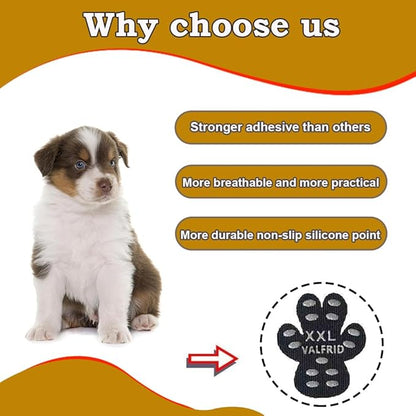 Dog Paw Protector Anti-Slip Grips to Keeps Dogs from Slipping On Hardwood Floors,Disposable Self Adhesive Resistant Dog Shoes Booties Socks Replacemen S 24 Pieces