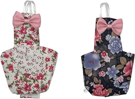 2 PCS Parrot Nappy Clothes Comfort Fit Pink&Balck Parrot Nappy Clothes for Parrots Cockatiels