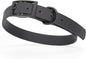 Dogline Biothane Waterproof Dog Collar Strong Coated Nylon Webbing with Black Hardware Odor- Proof for Easy Care Easy to Clean High Performance Fits Small Medium or Large Dogs, Black