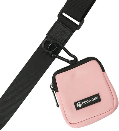 Dog Treat Pouch 2 PCS, Waterproof Small Dog Treat Bag for Leash, Hands Free Dog Walking Bag with Carabiner, Dog Poop Bag Holder for Pet Puppy Travel or Outdoor Use, Zipper Closure to Avoid Spilling