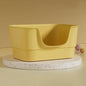 Extra Large Cat Litter Box with High Sides,23.23"×16.34"×8.46",Jumbo Kitty Litter Box with Low Entry,XL Cat Boxes for Indoor Cats,Easy to Clean,Anti-Splashing (Yellow)