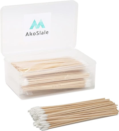 Extra Long Cotton Swabs, 400 Counts, 6-Inch | Lint-Free Tips for Gentle Cleaning of Small Dogs, Guns, Electronics, Makeup, and Crafts | Durable Wooden Sticks with Convenient Storage Box