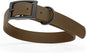 Dogline Biothane Waterproof Dog Collar Strong Coated Nylon Webbing with Black Hardware Odor- Proof for Easy Care Easy to Clean High Performance Fits Small Medium or Large Dogs, Dark Chocolate Brown
