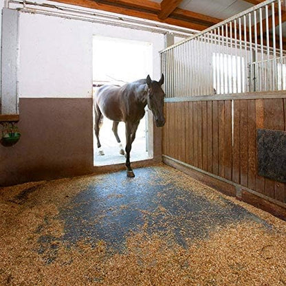 American Floor Mats - Heavy Duty Stall Tiles - Stable/Horse Tiles - Thick, Durable Rubber Flooring Solid Black 1 Center Tile 1/2" Thick