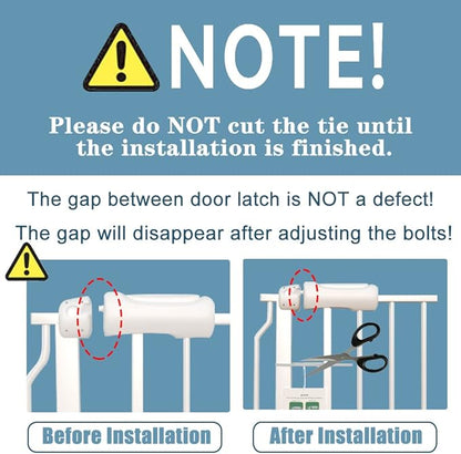 57.5-62 Inch Extra Wide Baby Gates for Stairs Doorways Pressure Mount No Drill Dog Pet Gate Automatic Close Child Safety Gate for Toddler Kids Pets