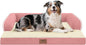 Extra Large Dog Bed-Orthopedic Waterproof XL Dog Bed for XLarge Extra Big Dogs - Foam Couch Sofa Washable with Removable Cover-Pink