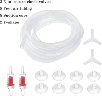 ALEGI 2 Pcs Large Sponge Filter Kit with Airline Tubing, Air Pump Valves, Suction Cups for 125 Gallon Tank