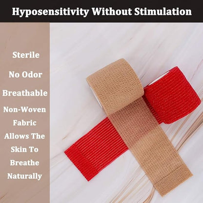 24 Pack Breathable Self Adherent Wrap, Athletic Elastic Non Woven Cohesive Bandage for Sports, First Aid Medical, Wrist, Ankle Sprains, Swelling and Vet Wrap 2 Inch 5 Yards (Rainbow Color).