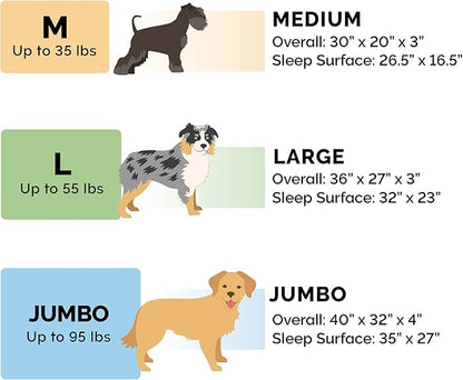 Furhaven Cooling Gel Dog Bed for Large Dogs w/ Removable Bolsters & Washable Cover, For Dogs Up to 95 lbs - Pinsonic Quilted Paw L Shaped Chaise - Iceberg Green, Jumbo/XL