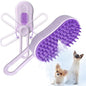 GKZ Cat Steam Brush, 3 in 1 Pet Comb for Massage, Cleaning, Shedding and Combing, Electric Mist to Prevent Flyaways for Home, Dogs and Cat Lovers - Purple