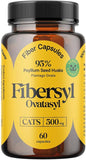 FiberSyl Ovatasyl Prebiotics for Cats Digestive Health - Cat Fiber Supplements for Constipation Relief & Support - Psyllium Husk Seed to Support Digestion Problems - Cat Stool Hardener - 60 Capsules