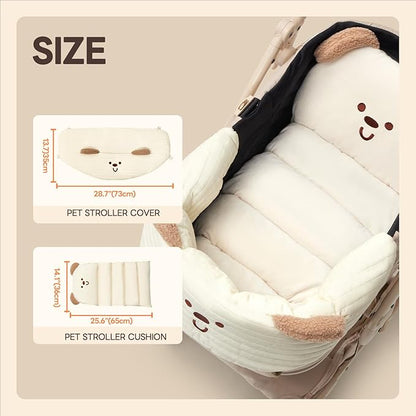 Dog Stroller Cushion & Mat, Pet Stroller Cushion for Dogs & Cats, Ideal Pet Accessories for Comfortable Rides