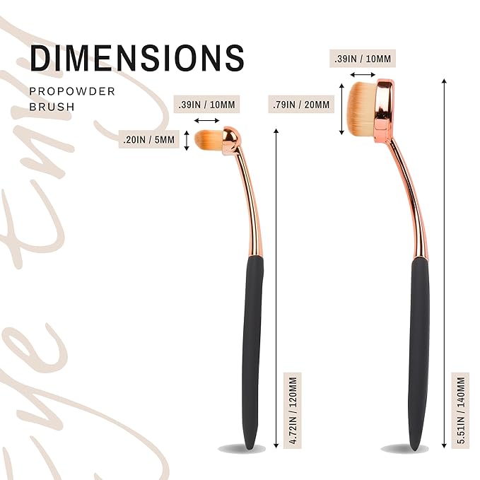 Eye Envy ProPowder Applicator Brush for Dogs and Cats. Use to Safely and Evenly Apply Tear Stain Powder. Large. Washable Superfine Fiber Hair. Long Tapered Bristles. Ergonomic Handle