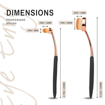 Eye Envy ProPowder Applicator Brush for Dogs and Cats. Use to Safely and Evenly Apply Tear Stain Powder. Large. Washable Superfine Fiber Hair. Long Tapered Bristles. Ergonomic Handle