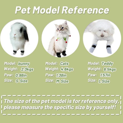 4 PCS Cat Mittens to Prevent Scratching,Mesh Breathable Cat Shoes,Adjustable Cats Anti Scratch Gloves,Suitable for Cats When Bathing and Nail Trimming(M,Grey)