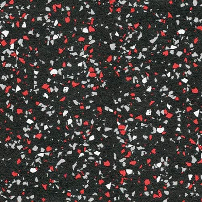 American Floor Mats - Extreme Rubber Gym Tiles - 1 Inch Thick Colorful Rubber Mats - Superior Shock and Sound Absorbing - 35% Red/Grey/White - 2' x 2' Single Mat (Covers 4 Sq Ft)