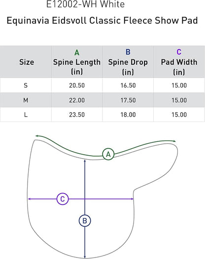Equinavia Eidsvoll Close Contact English Saddle Pad | Horse Saddle Pad with Shock Absorbing Fleece Top | Hook & Loop Billet Straps, Secure Fit | Breathable for All Riding Styles