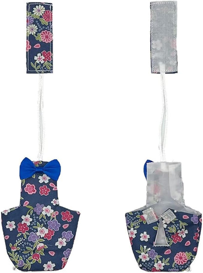 2 PCS Floral Parrot Diapers Bird Flight Suit Diaper Blue&Green Reusable Inner Layer Parrot for Parakeet Parrot Mini Macaw, Medium