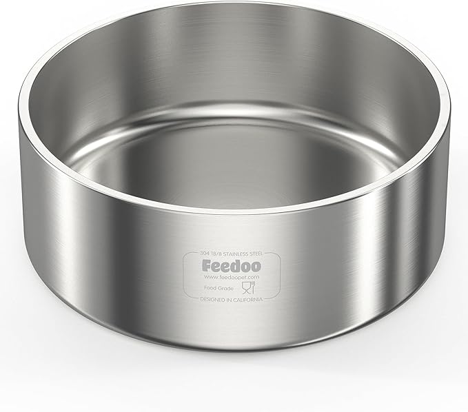 42oz Double Layer 304 Stainless Steel Dog Bowl - Insulated & Durable | Non-Slip Base | Easy to Clean | BPA-Free Safe Dog Food and Water Bowl
