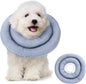 Dog Recovery Collar, Breathable Adjustable Soft Dog Cone, Waterproofing Cat Neck Cone, Pet Donut Collar After Surgery (Blue Gray, M)