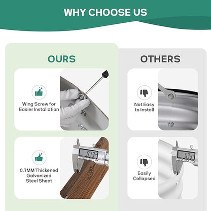 Galvanized Raised Garden Bed Outdoor - 4×2×1ft Planter Raised Beds for Gardening | Oval Metal Garden Planter Box with Safety Edging and Gloves for Vegetables Fruits and Flowers - Grain