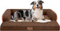 Extra Large Dog Bed-Orthopedic Waterproof XL Dog Bed for XLarge Extra Big Dogs - Foam Couch Sofa Washable with Removable Cover-Coffee