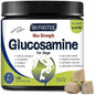 Glucosamine for Dogs, Hip and Joint Supplement for Dogs with Chicken Flavor, Anti Inflammatory, Dog's Chondroitin, Digestive Enzymes, Omega-3, Vitamin D, MSM, Calcium, Turmeric, 120 Freeze-Dried Chews