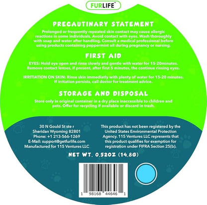 FurLife Blue Dog Tag, Flea and Tick Prevention for Dogs - Waterproof Pendant for Collar, Safe for All Breeds