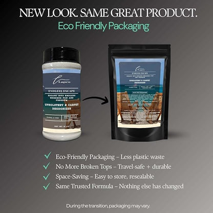 Endless Escape Carpet Freshener Powder 16 oz | Powerful Odor Eliminator for Home | Upholstery Deodorizer | Carpet Deodorizer | Pet Urine | Cat Litter Box | Endless Escape Fragrance.