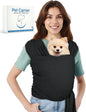 Dog Sling Swaddle Carrier for Small Dog, Cat Front Carriers for Small Pet up to 20lbs, Puppy Pouch with Adjustable Straps, Hands Free Pet Sling, Anti Anxiety Puppy Sling (Black)