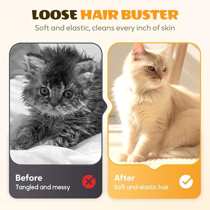 All-in-One Grooming Mist Glove for Pets, Cat Grooming Steam Gloves, Double Sided Pet Hair Remover Gloves for Clothes Furniture, Removal Glove Tool For Long Short Curly Dogs Cats Hair (Pink+Green)