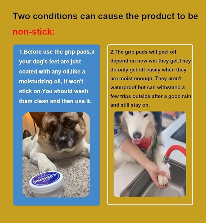 Dog Paw Pads Anti-Slip Grips,Dog Paw Protectors for Senior Dogs on Hot Pavement,Provides Traction to Keep Them from Slipping on Smooth Floors 12 sets-48 Pads Black XXXL