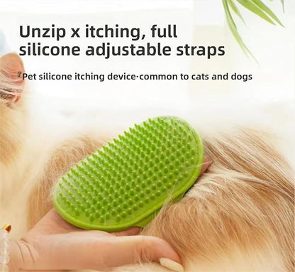 4PCS cat self groomer,cat brushes for indoor cats,Adjustable silicone self-cleaning massage tool for scratching, bathing, massaging, cleaning hair for cats and dogs