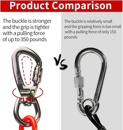 Dog tie Out Cable, 10/20/25/30/50/70/100 feet, Suitable for Dogs up to 350 pounds, Dog Cable with Swivel Buckle, Lightweight, Non-Winding, for Outdoor Camping, Yard Dog Cable (Red, 30FT)